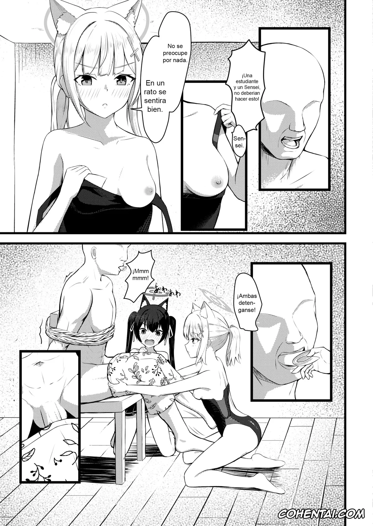Blue Archive hentai, Sensei hentai, Serika Kuromi hentai, Shiroko Sunaookami hentai, …Hm, Sensei o Osou no. (Blue Archive), pagina 6