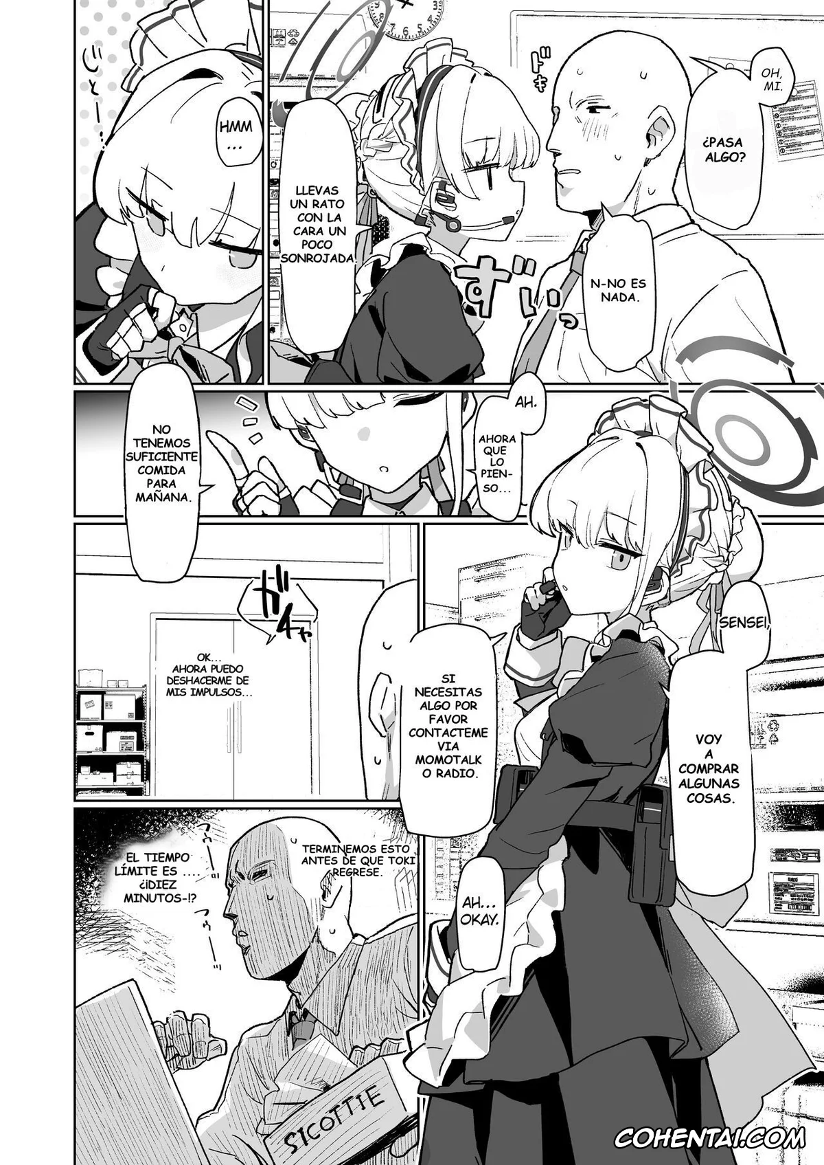 Blue Archive hentai, Sensei hentai, Toki Asuma hentai, Dokidoki Toki Meki Maid Kiss (Blue Archive), pagina 3