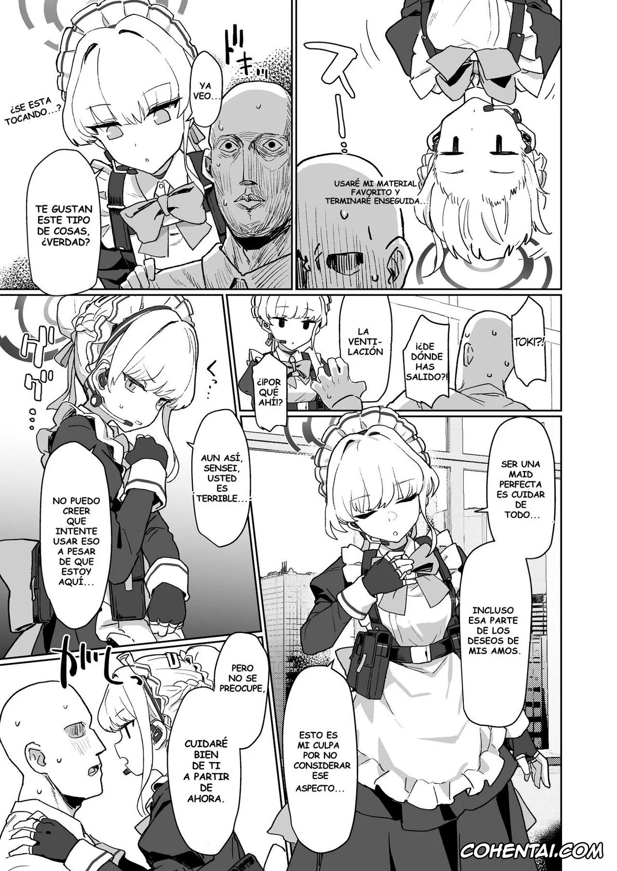 Blue Archive xxx, Sensei xxx, Toki Asuma xxx, Dokidoki Toki Meki Maid Kiss (Blue Archive), pagina 4