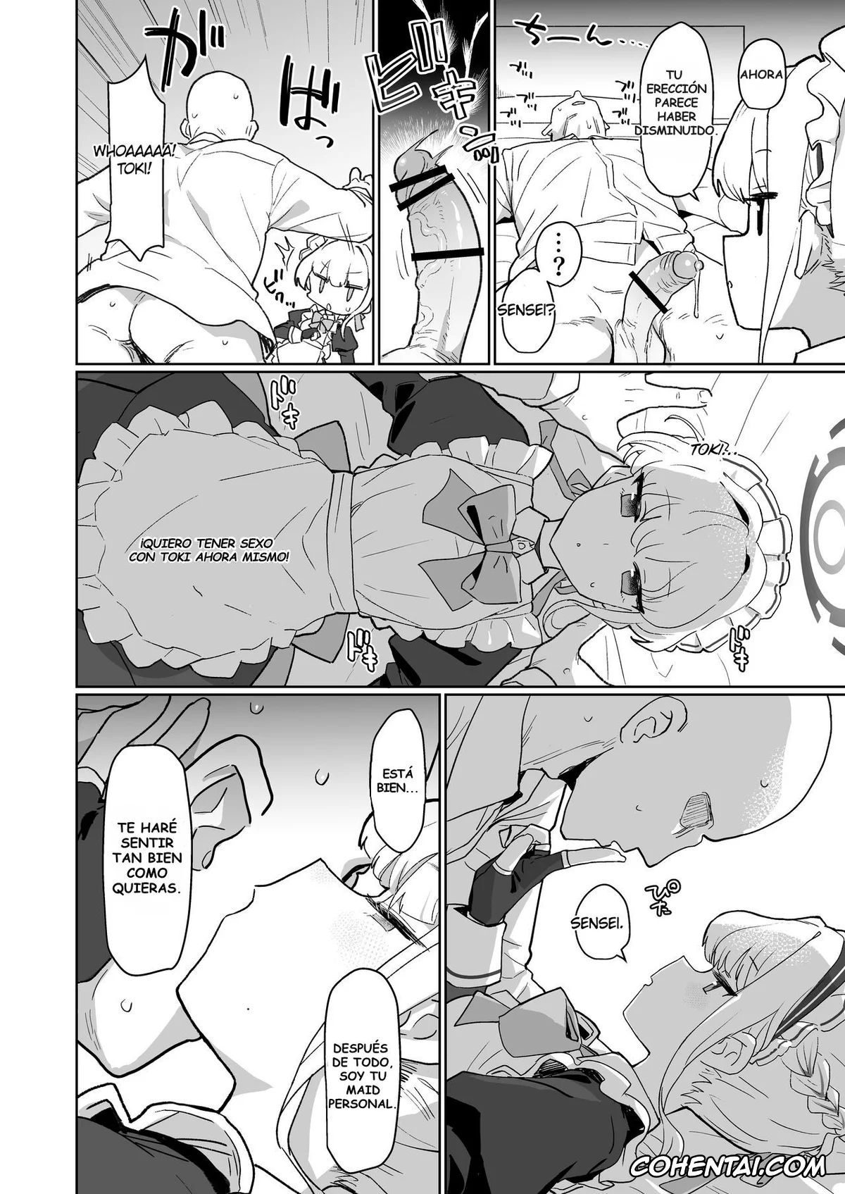 Blue Archive xxx, Sensei xxx, Toki Asuma xxx, Dokidoki Toki Meki Maid Kiss (Blue Archive), pagina 13