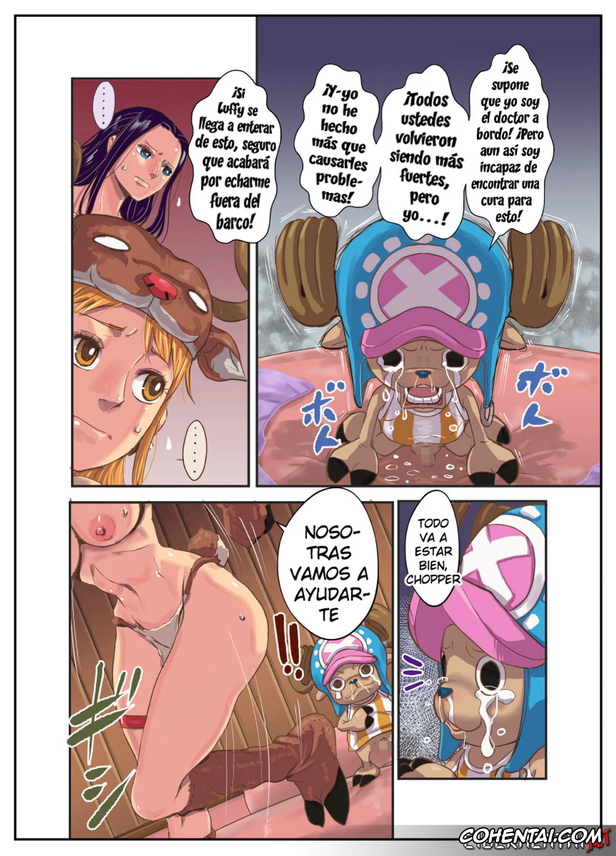 One Piece hentai, Nami hentai, Nico Robin hentai, Tony Tony Chopper hentai, CHOP STICK 2 (One Piece), pagina 39
