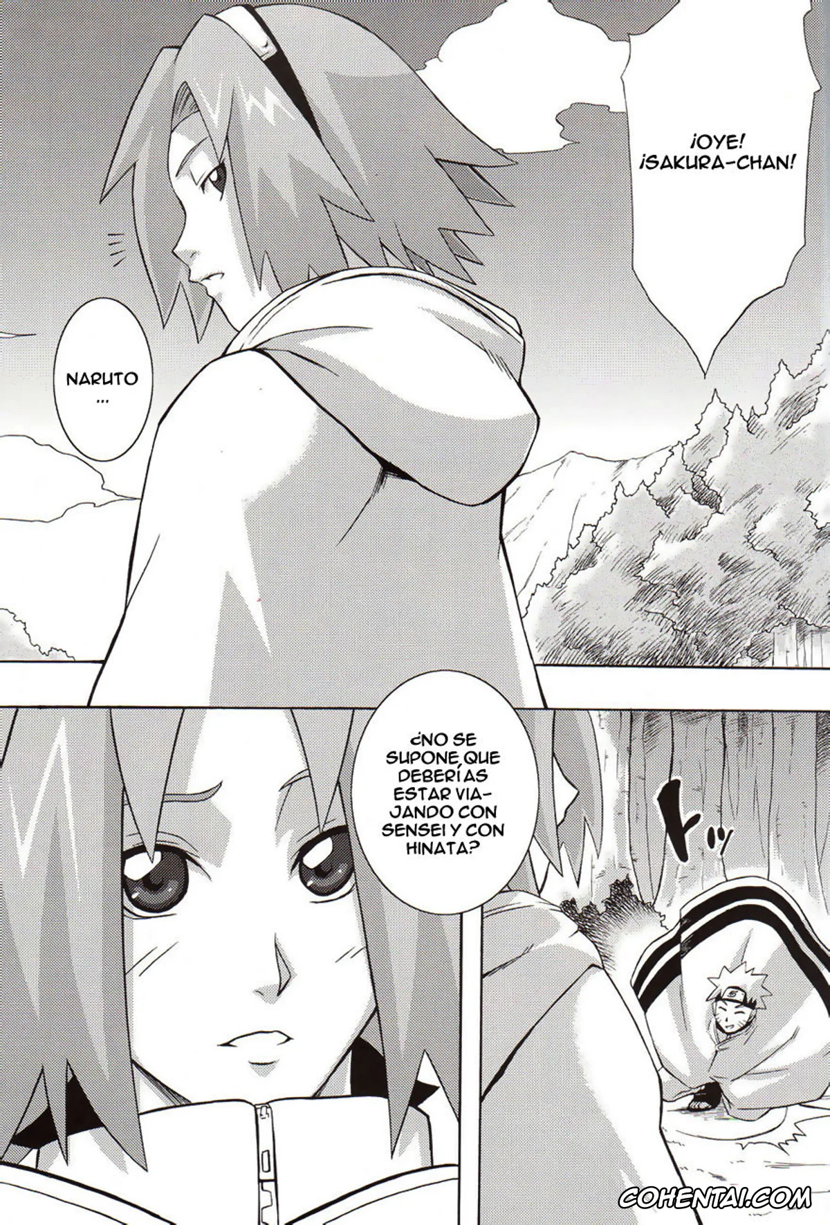 NARUTO porno, Hinata Hyuga porno, Naruto Uzumaki porno, Sakura Haruno porno, Yokubari Saboten (Naruto), pagina 2