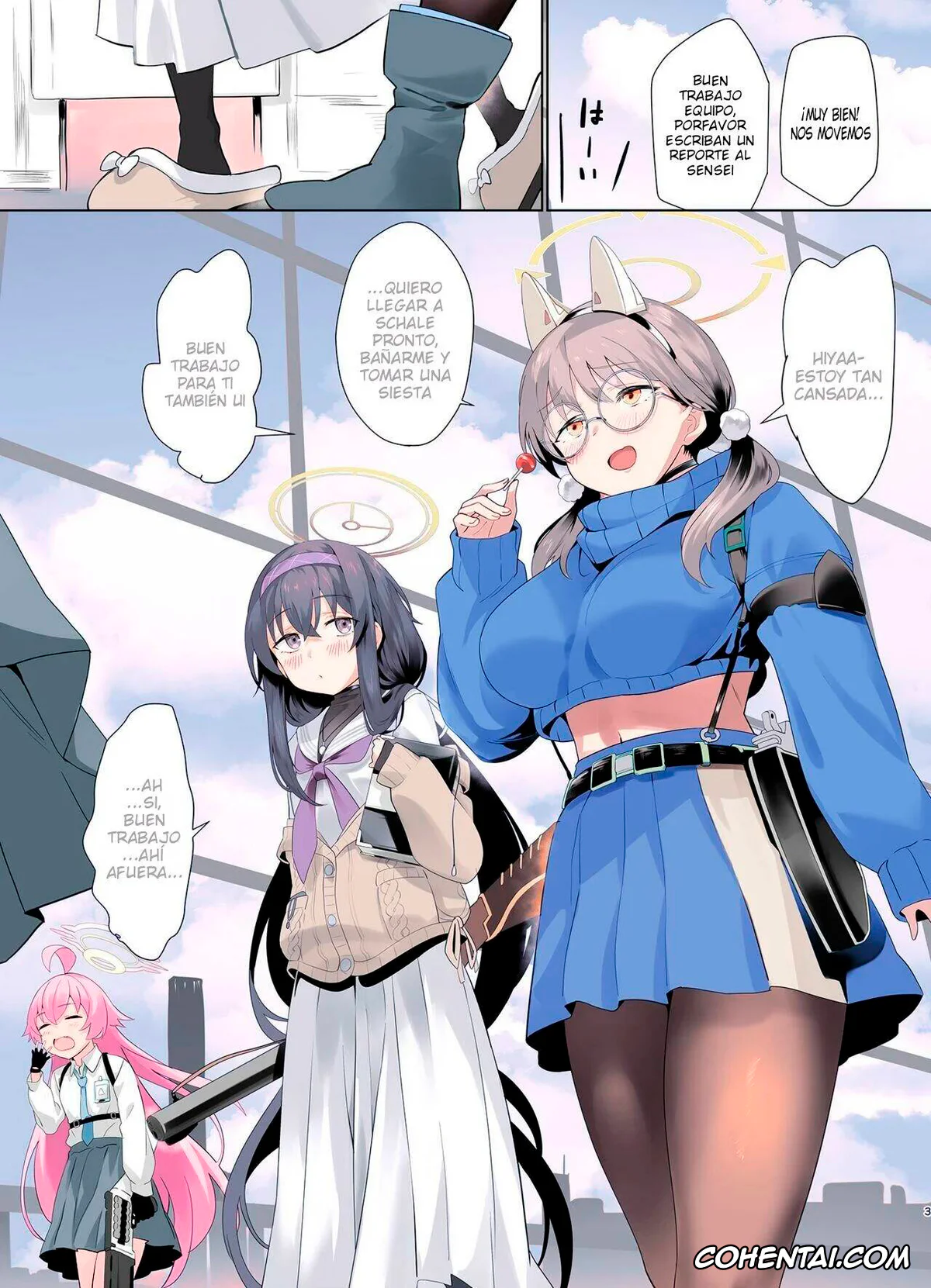 Blue Archive xxx, Moe Kazekura xxx, Sensei xxx, Ui Kozeki xxx, Mechanized Memories (Blue Archive), pagina 1