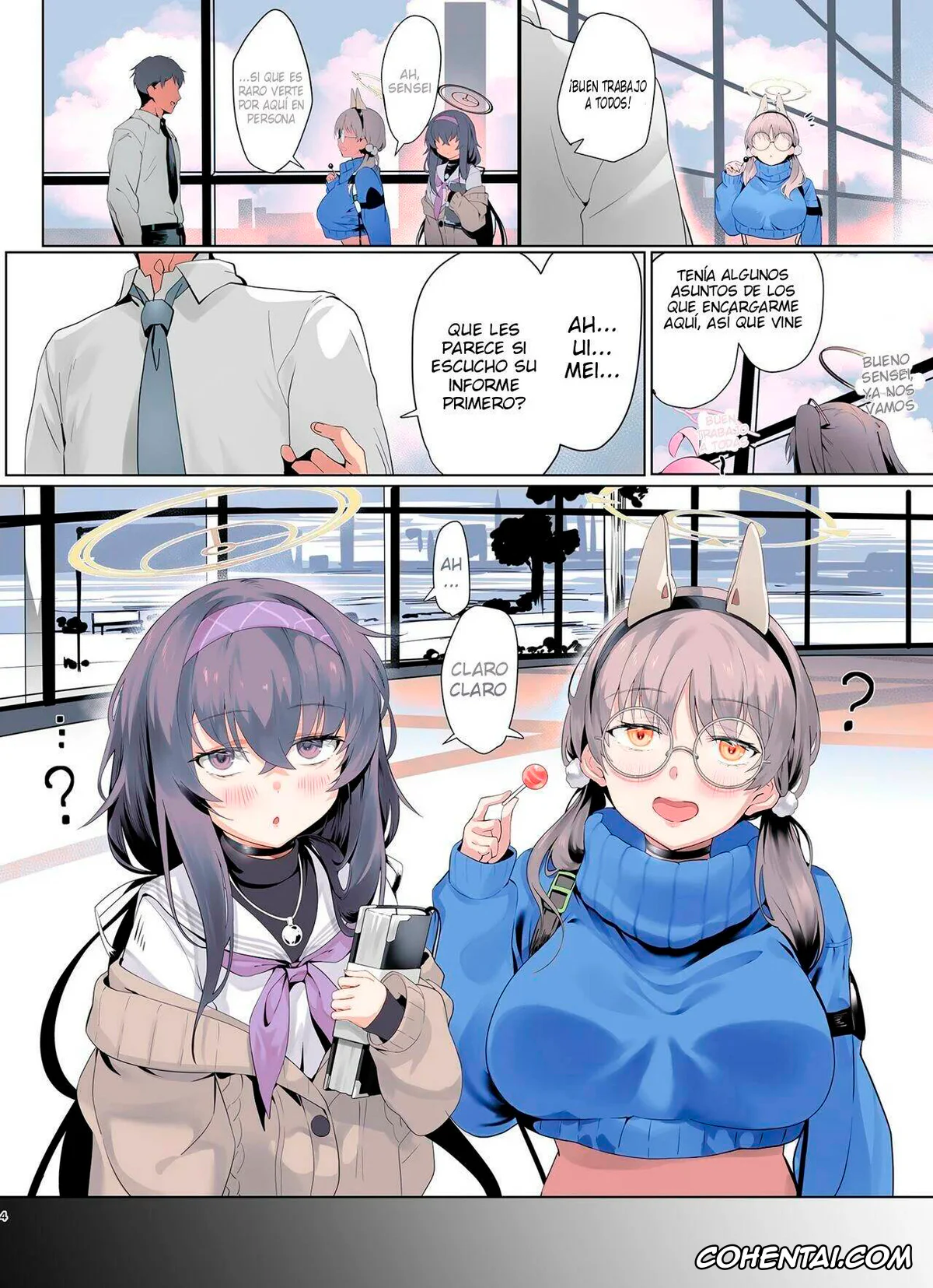 Blue Archive porno, Moe Kazekura porno, Sensei porno, Ui Kozeki porno, Mechanized Memories (Blue Archive), pagina 2