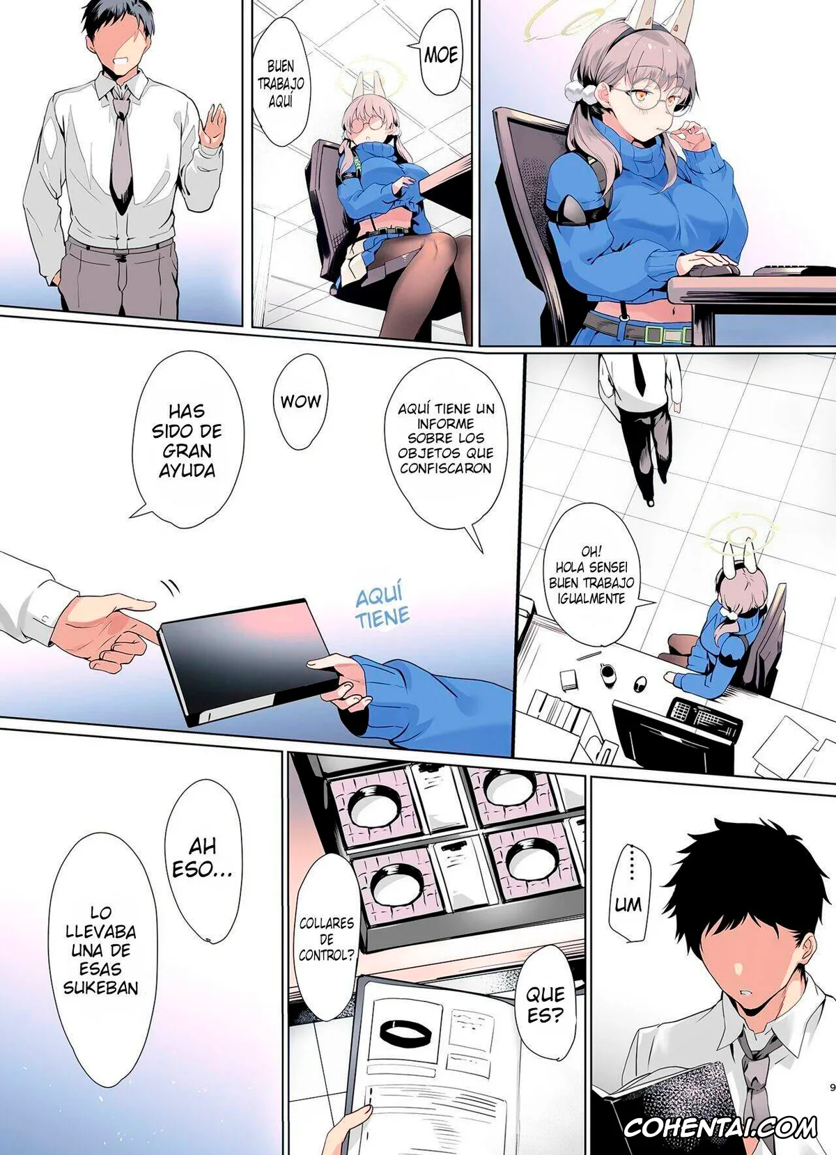 Blue Archive xxx, Moe Kazekura xxx, Sensei xxx, Ui Kozeki xxx, Mechanized Memories (Blue Archive), pagina 7