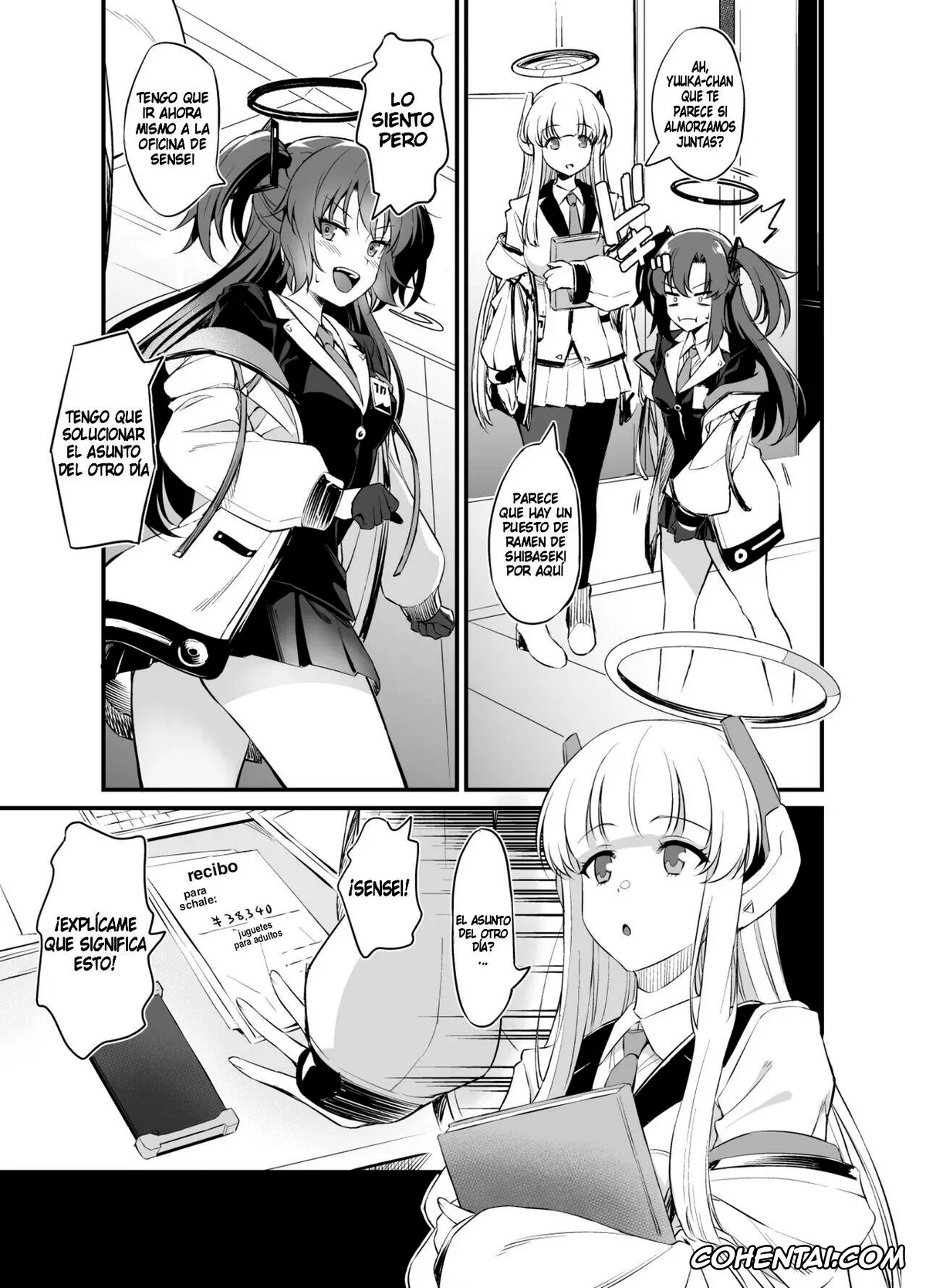 Blue Archive xxx, Noa Ushio xxx, Sensei xxx, Yuuka Hayase xxx, Sensei! Shasei no Jikan desu yo (Blue Archive), pagina 4