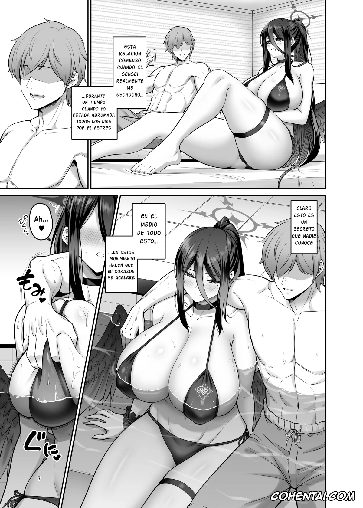 Blue Archive porno, Hasumi Hanekawa porno, Sensei porno, Mikkai Poolside (Blue Archive), pagina 5