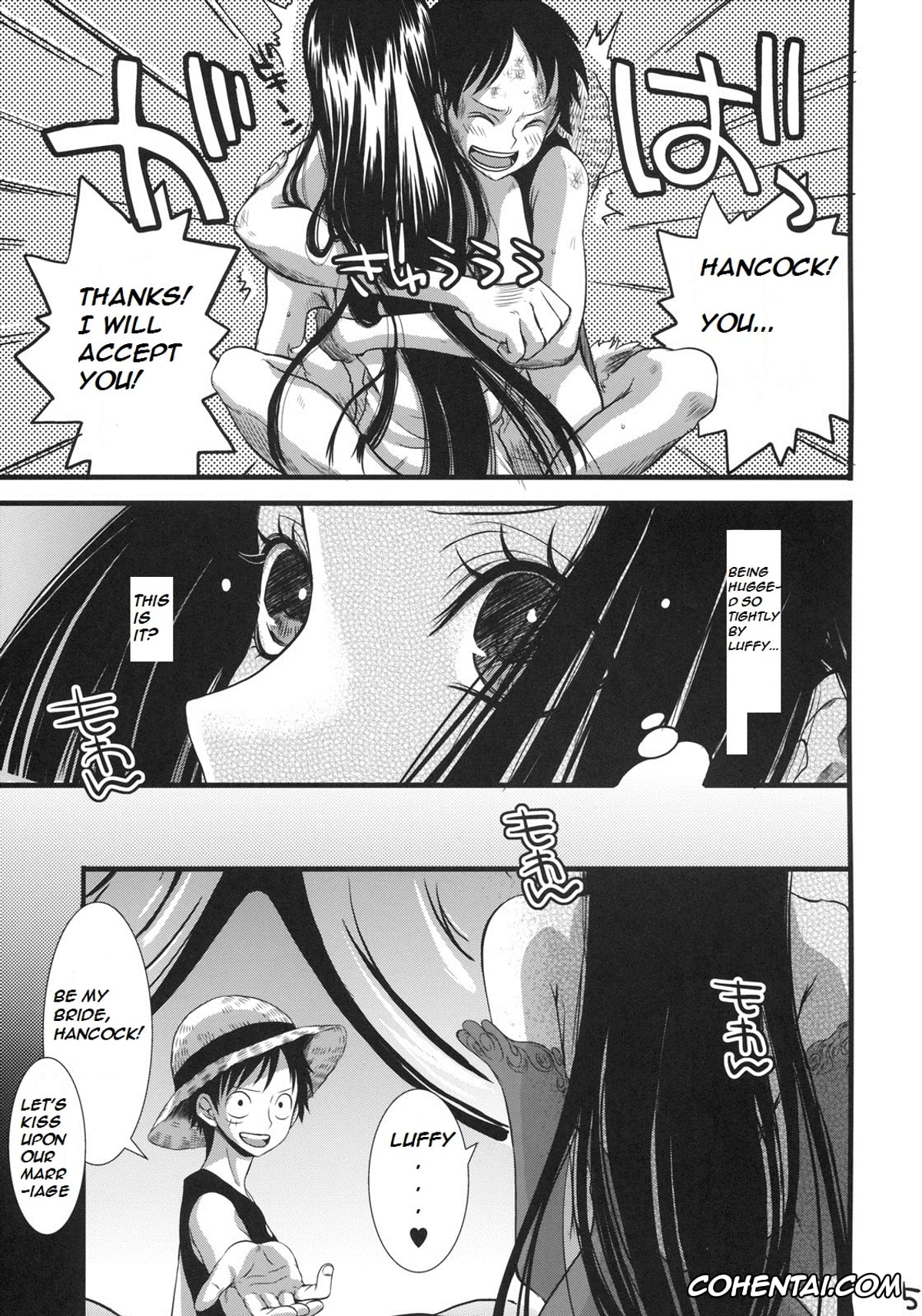 One Piece xxx, Boa Hancock xxx, Monkey D. Luffy xxx, Renai Mousou (One Piece), pagina 4