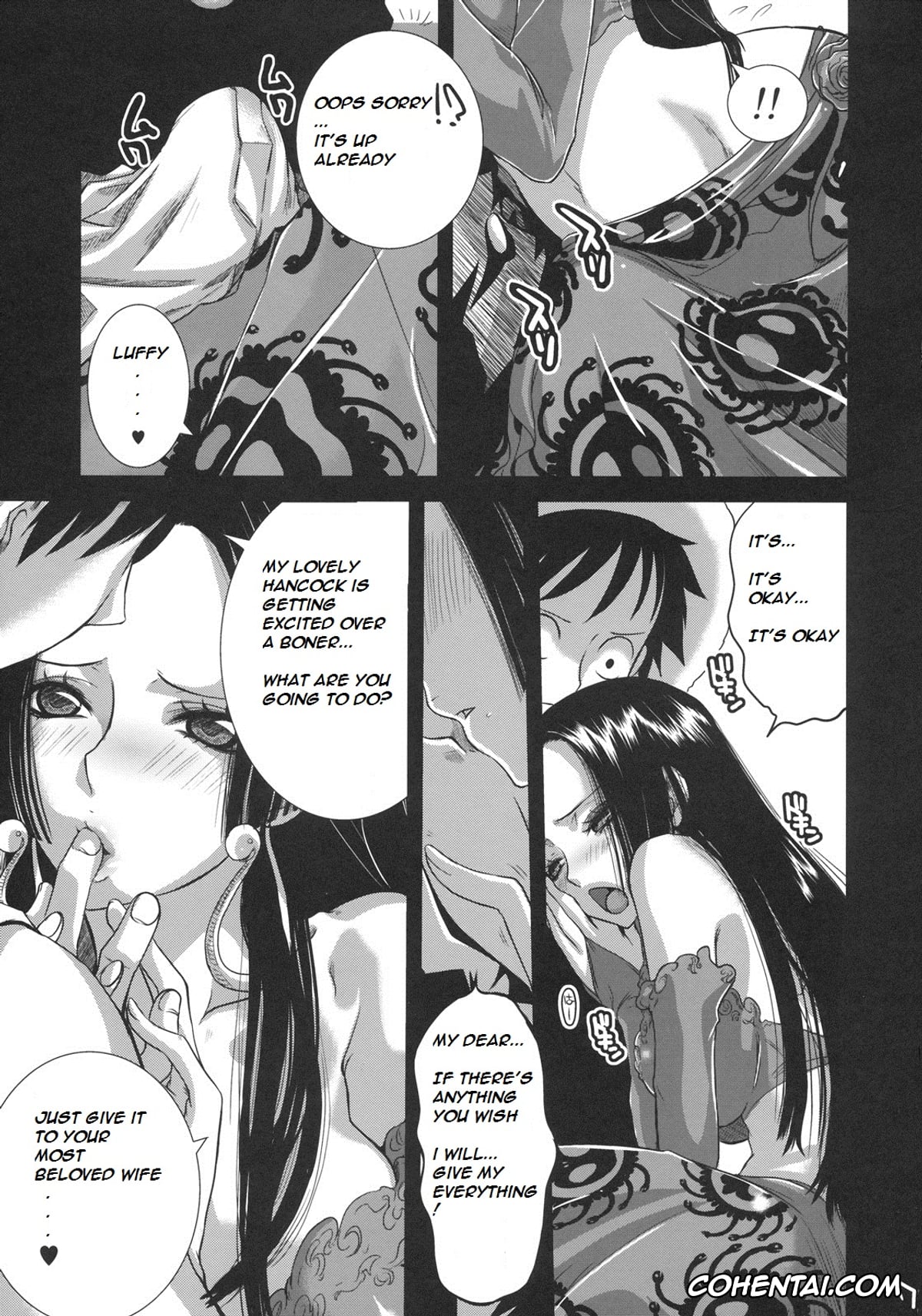 One Piece hentai, Boa Hancock hentai, Monkey D. Luffy hentai, Renai Mousou (One Piece), pagina 6