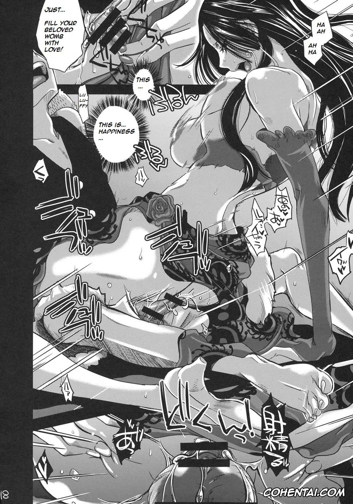 One Piece porno, Boa Hancock porno, Monkey D. Luffy porno, Renai Mousou (One Piece), pagina 17