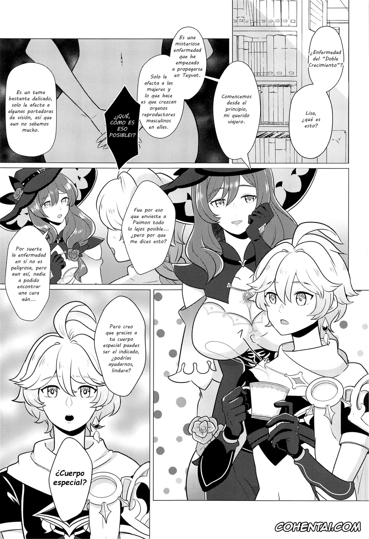 Genshin Impact hentai, Aether hentai, Jean Gunnhildr hentai, Lisa Minci hentai, Futanari Senyou Tabibito Clinic (Genshin Impact), pagina 3