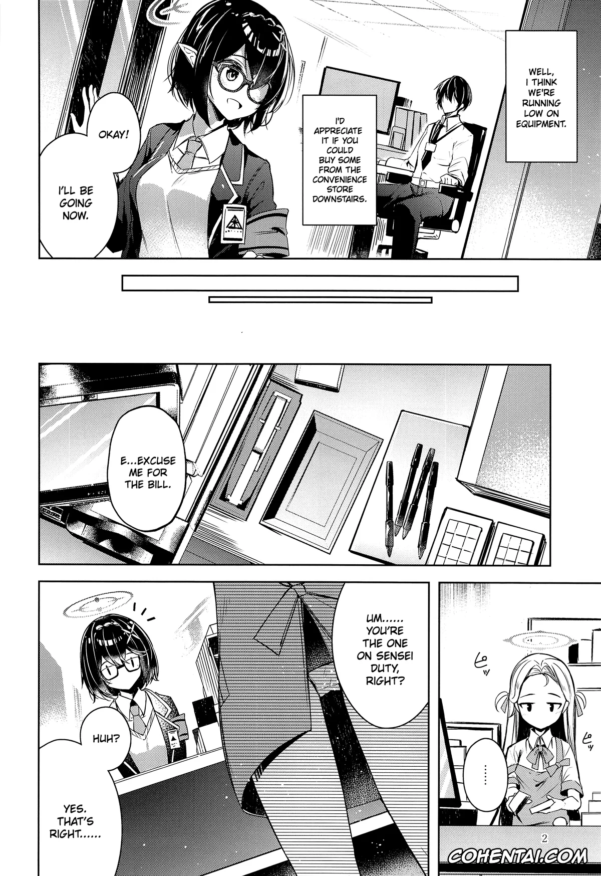 Blue Archive hentai, Ayane Okusora hentai, Sensei hentai, Warui Ko (Blue Archive), pagina 3