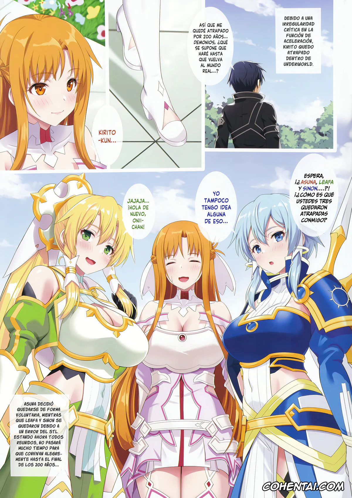 Sword Art Online hentai, Asuna Yuuki hentai, Kazuto Kirigaya | Kirito hentai, Lyfa | Leafa hentai, Shino Asada | Sinon hentai, Underworld Lovers (Sword Art Online), pagina 3