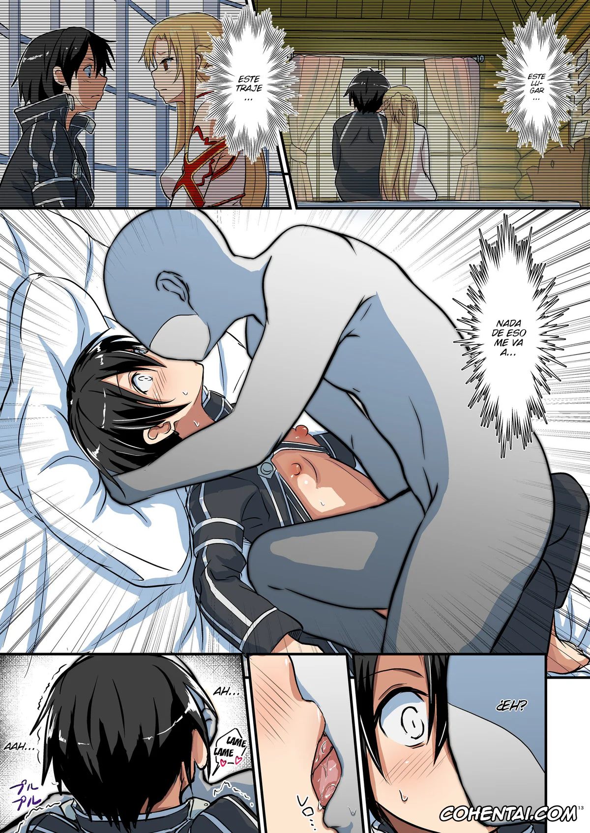 Sword Art Online xxx, Kazuto Kirigaya | Kirito xxx, Kiriko Route Another #06 ~Nyotai Kanraku SAO Cos Ryoujoku Hen~ (Sword Art Online), pagina 13