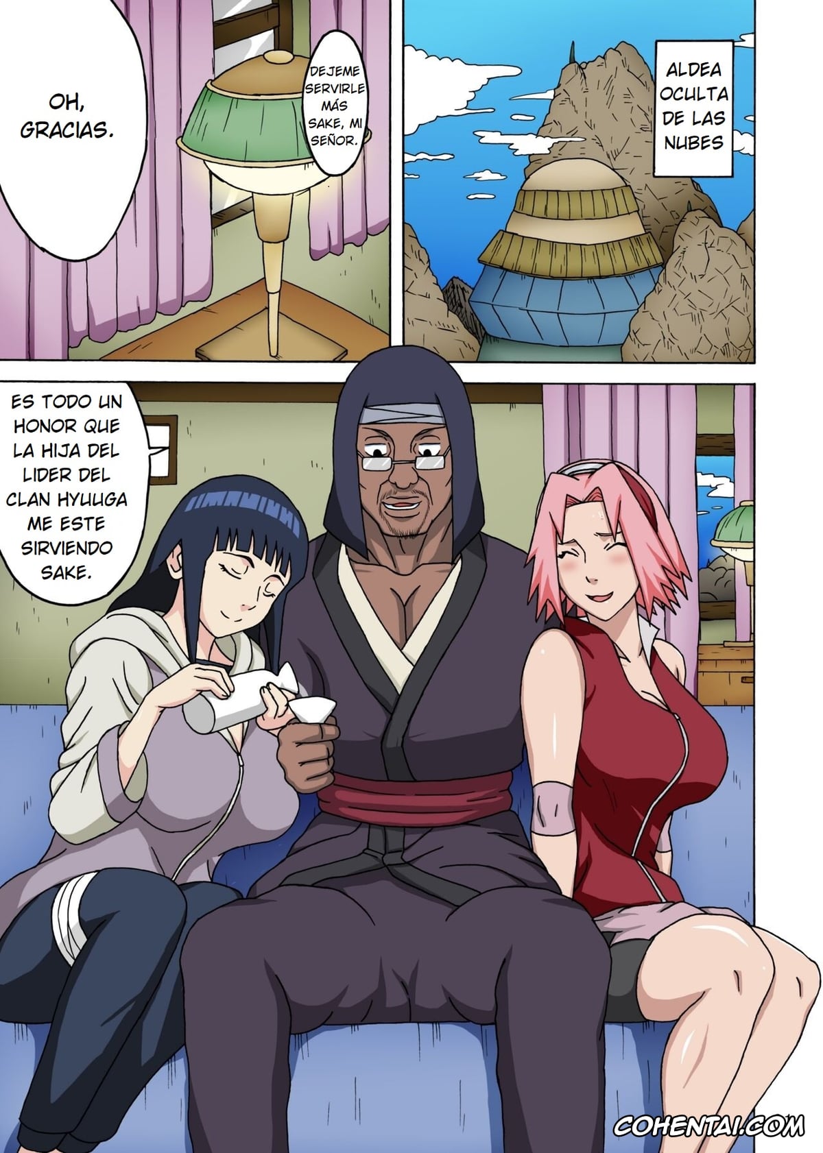 NARUTO porno, Hinata Hyuga porno, Sakura Haruno porno, SakuHina Inninden Full Color Remake-ban (NARUTO), pagina 2