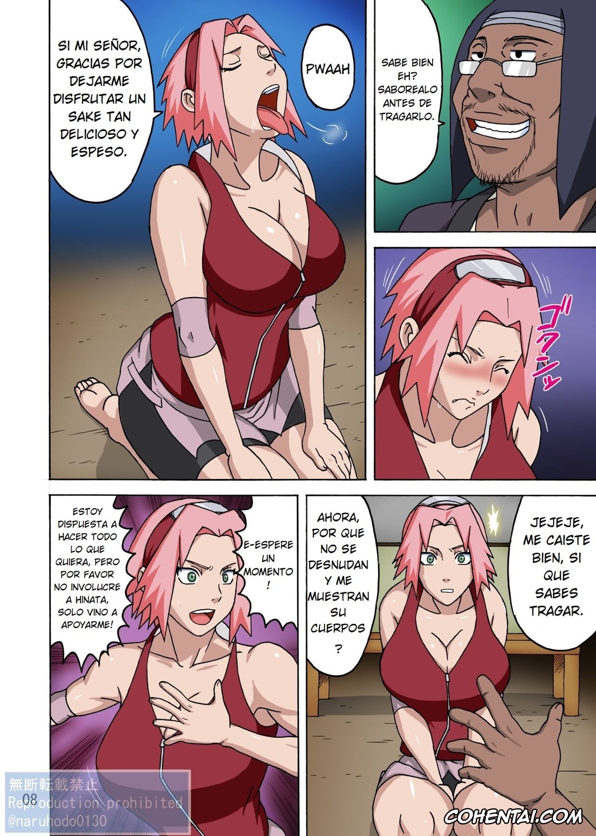 NARUTO hentai, Hinata Hyuga hentai, Sakura Haruno hentai, SakuHina Inninden Full Color Remake-ban (NARUTO), pagina 9