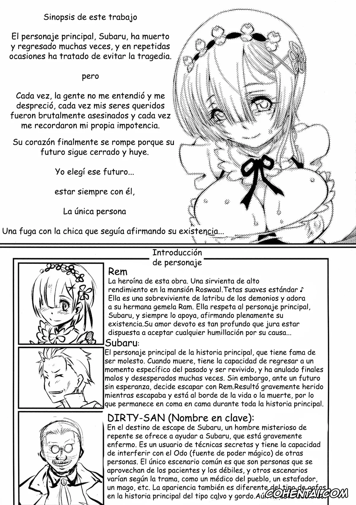 Re:Zero kara Hajimeru Isekai Seikatsu hentai, Rem hentai, Rem – Danshou – Natsuki Rem no Eromanga (Re:Zero kara Hajimeru Isekai Seikatsu), pagina 3