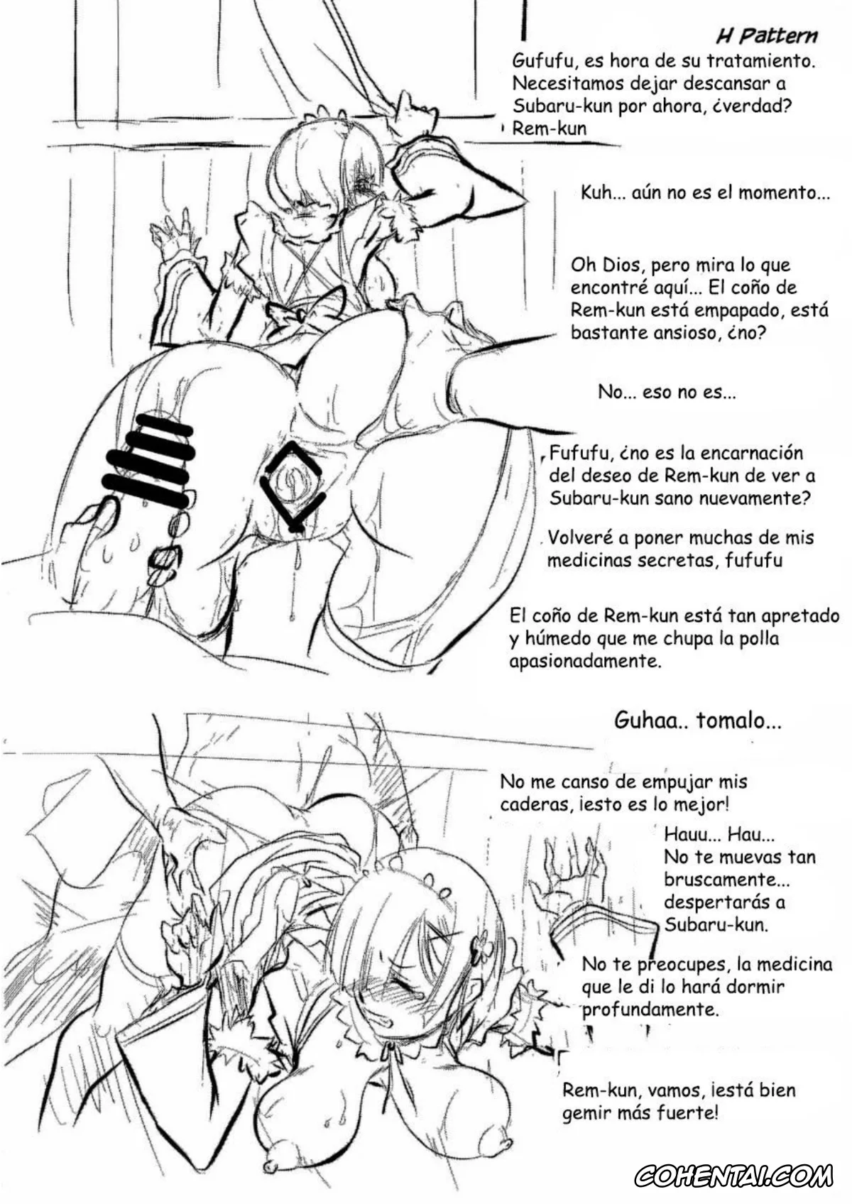 Re:Zero kara Hajimeru Isekai Seikatsu hentai, Rem hentai, Rem – Danshou – Natsuki Rem no Eromanga (Re:Zero kara Hajimeru Isekai Seikatsu), pagina 30