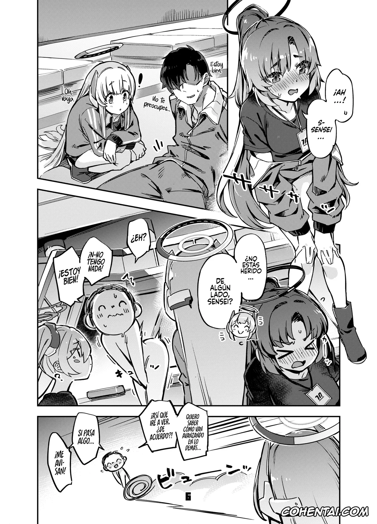 Blue Archive porno, Koyuki Kurosaki porno, Noa Ushio porno, Sensei porno, Sensei? Yuuka-chan ni wa Naisho desu yo (Blue Archive), pagina 5