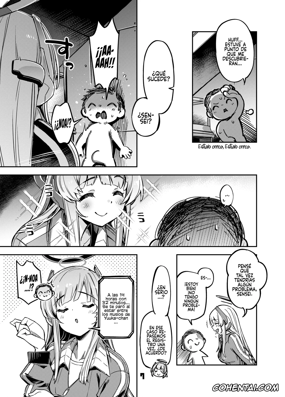 Blue Archive hentai, Koyuki Kurosaki hentai, Noa Ushio hentai, Sensei hentai, Sensei? Yuuka-chan ni wa Naisho desu yo (Blue Archive), pagina 6