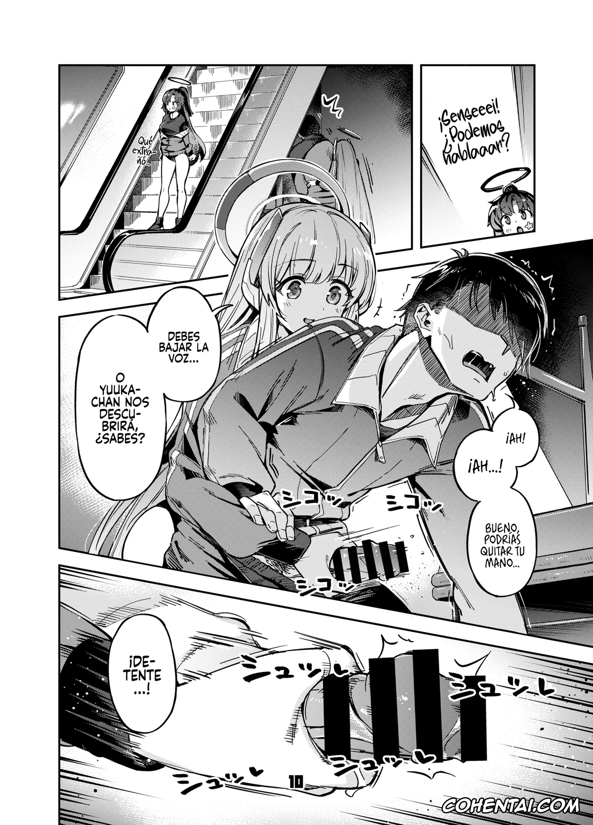 Blue Archive hentai, Koyuki Kurosaki hentai, Noa Ushio hentai, Sensei hentai, Sensei? Yuuka-chan ni wa Naisho desu yo (Blue Archive), pagina 9