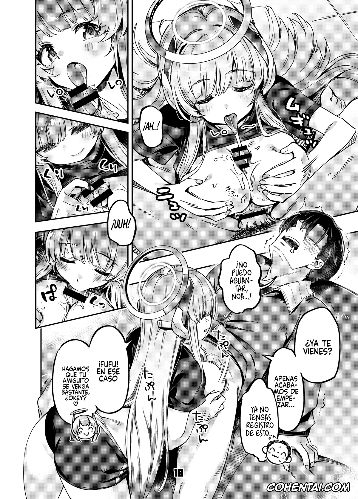 Blue Archive porno, Koyuki Kurosaki porno, Noa Ushio porno, Sensei porno, Sensei? Yuuka-chan ni wa Naisho desu yo (Blue Archive), pagina 17