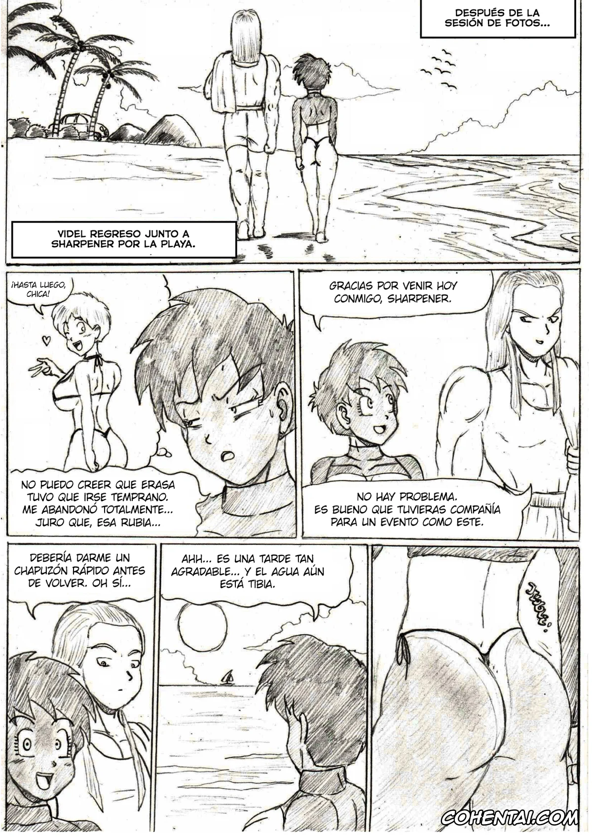 Dragon Ball Z hentai, Sharpner hentai, Videl hentai, Dragon Ball NTR 11 – Sunset (Dragon Ball), pagina 3