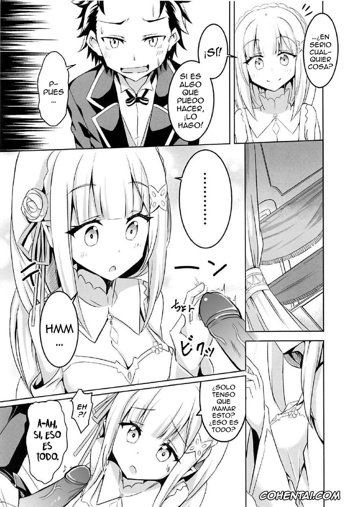 Re:Zero kara Hajimeru Isekai Seikatsu xxx, Emilia xxx, Subaru Natsuki xxx, Uchi no Heroine Chouzetsu Choroin (Re:Zero kara Hajimeru Isekai Seikatsu), pagina 4