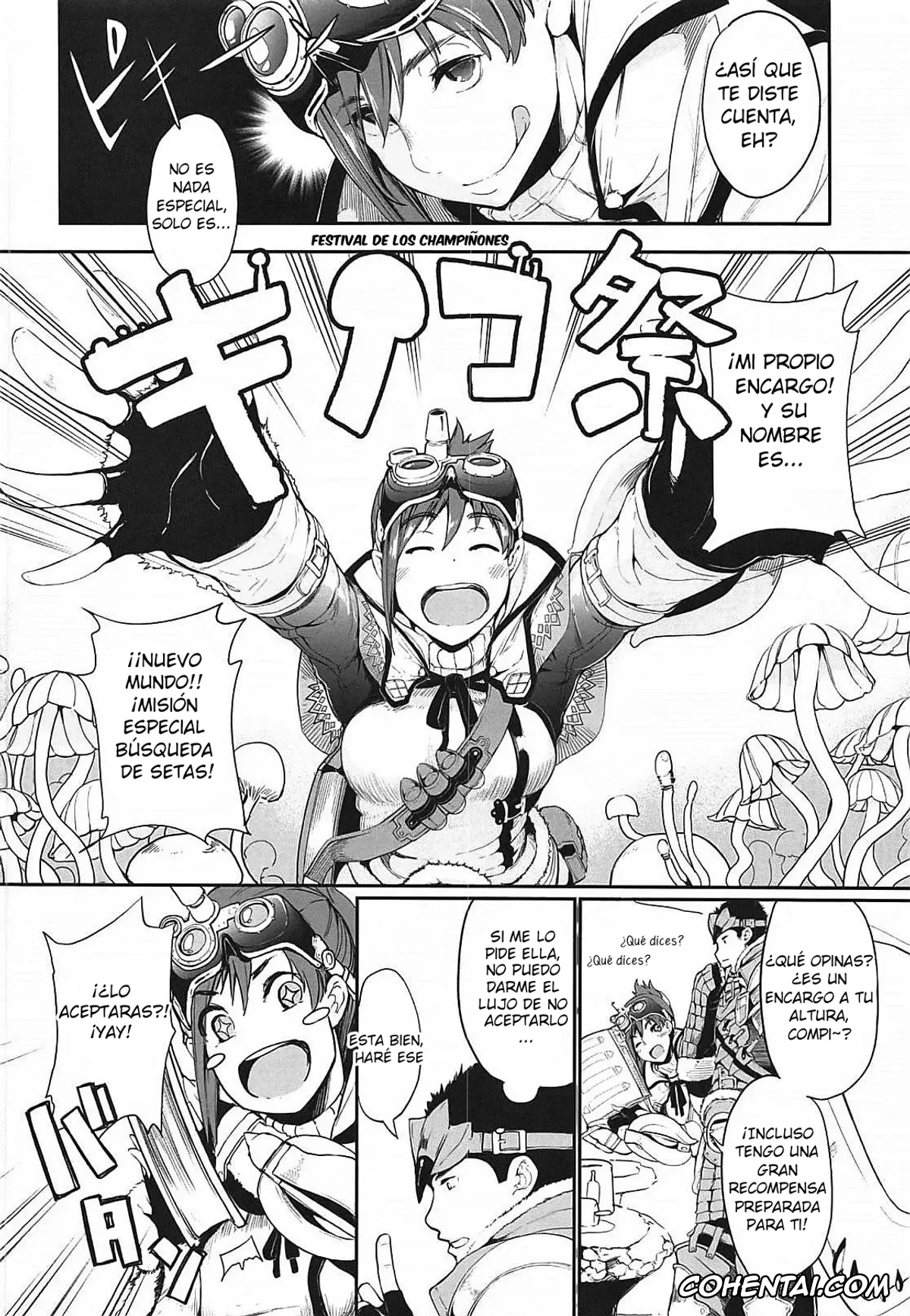 Monster Hunter hentai, Handler hentai, Kinoko Matsuri (Monster Hunter World), pagina 3