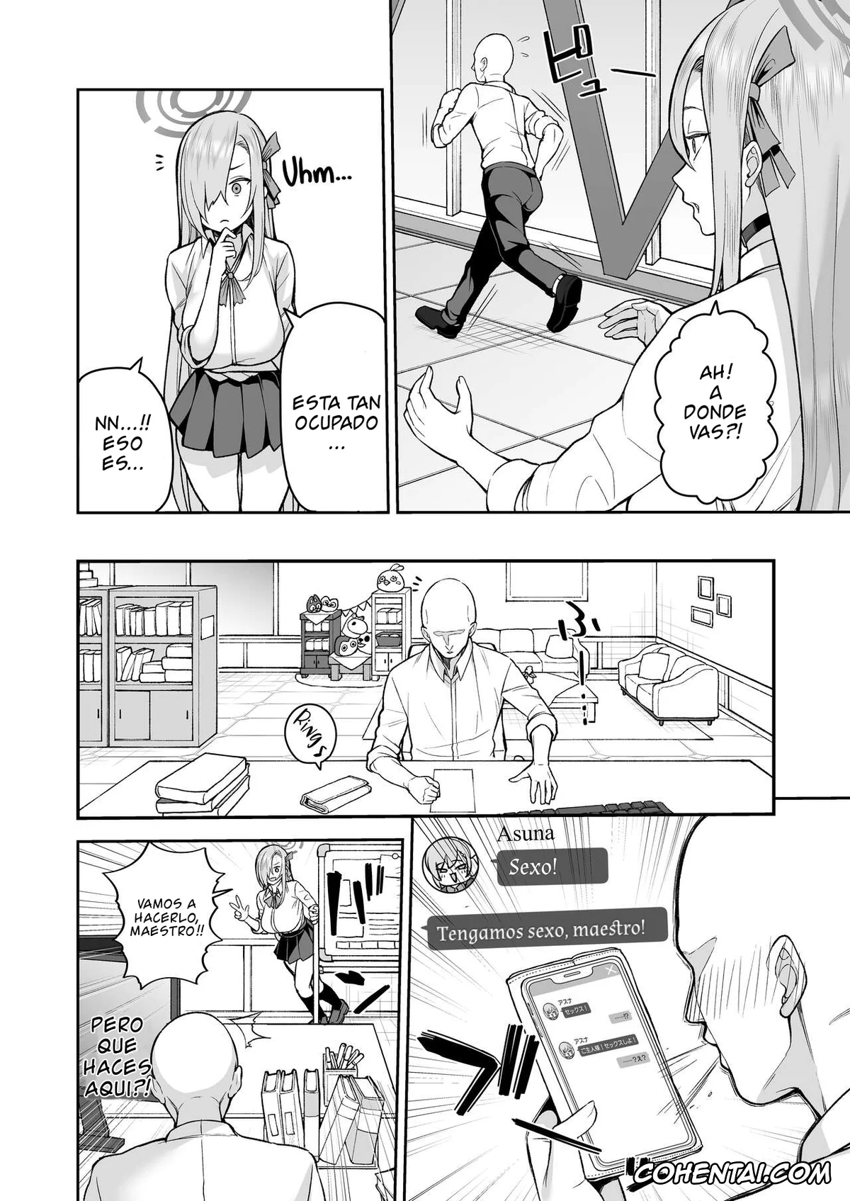 Blue Archive hentai, Asuna Ichinose hentai, Sensei hentai, Oshiete (Blue Archive), pagina 3