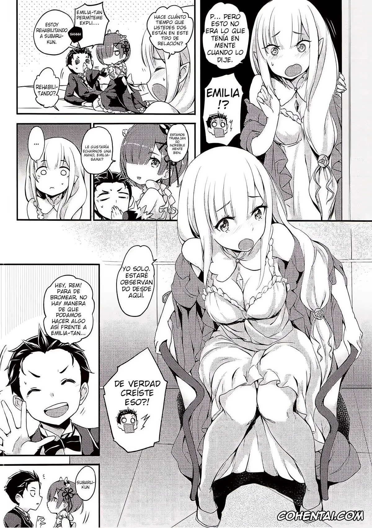 Re:Zero kara Hajimeru Isekai Seikatsu hentai, Emilia hentai, Rem hentai, Subaru Natsuki hentai, Re:Zero After Story (Re:Zero kara Hajimeru Isekai Seikatsu), pagina 3