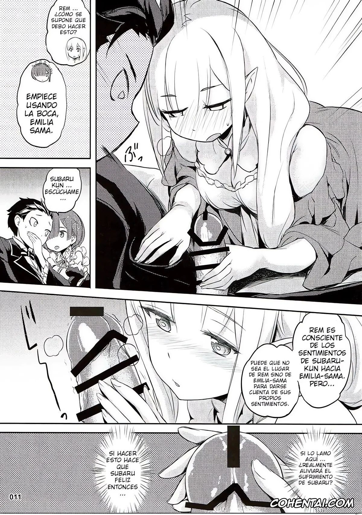 Re:Zero kara Hajimeru Isekai Seikatsu hentai, Emilia hentai, Rem hentai, Subaru Natsuki hentai, Re:Zero After Story (Re:Zero kara Hajimeru Isekai Seikatsu), pagina 12