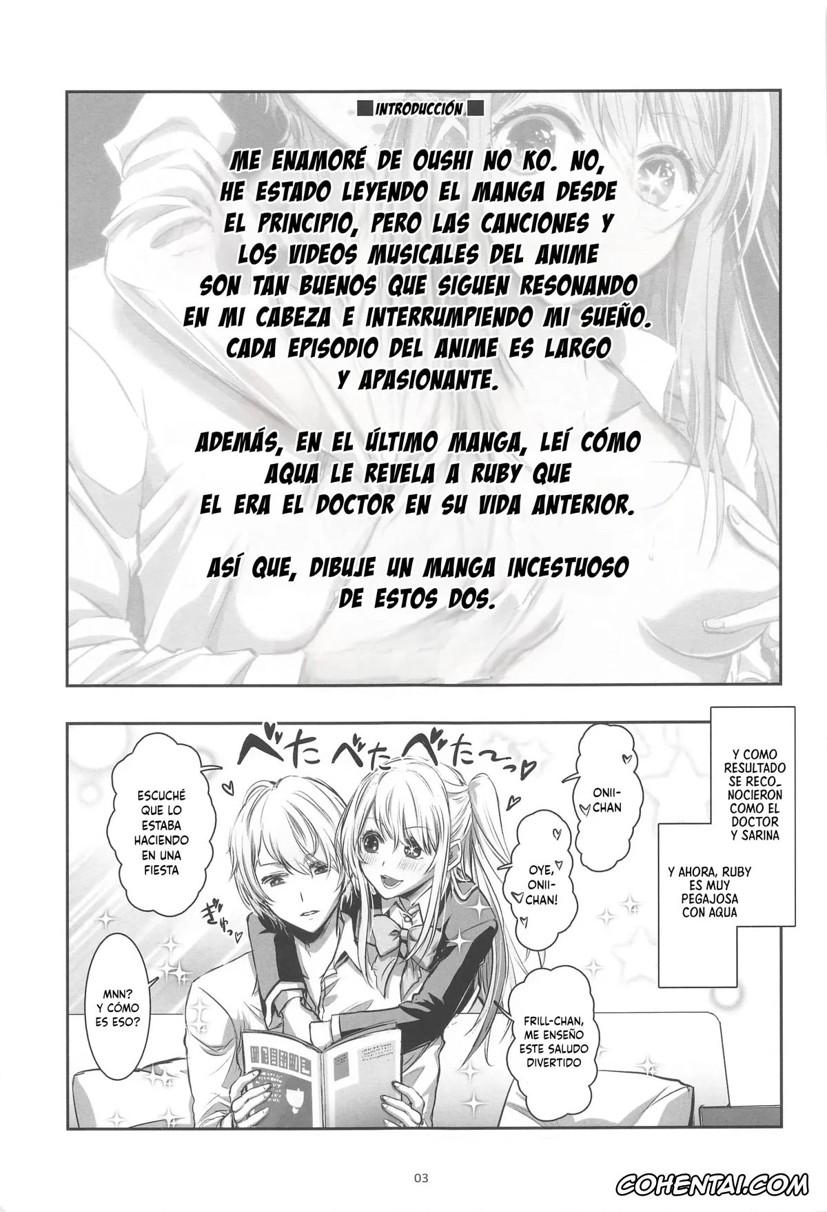 Oshi no Ko porno, Aqua Hoshino porno, Ruby Hoshino porno, AI TO TSUIOKU NO HIBI (Oshi no Ko), pagina 2