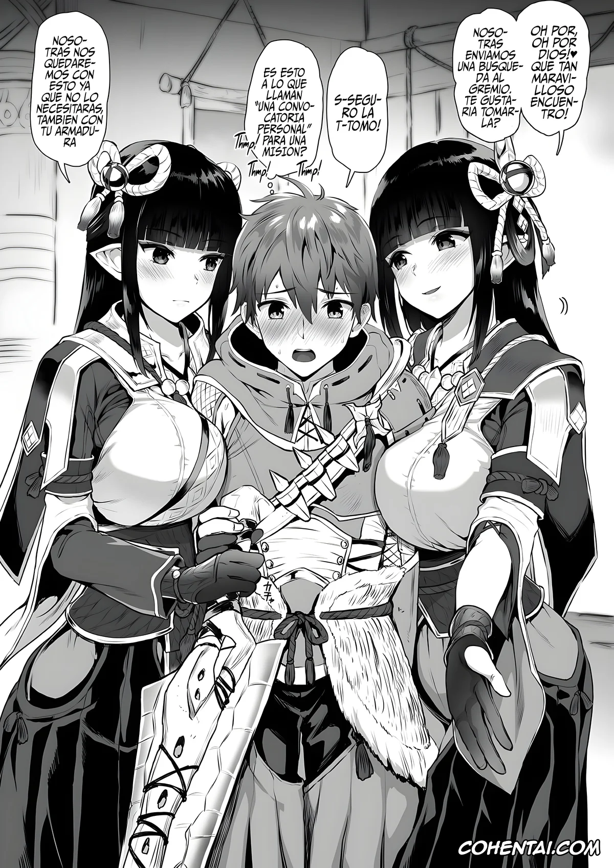 Monster Hunter xxx, Hinoa xxx, Minoto xxx, MonHun Uketsukejou Hinoe Minoto Kara no Osasoi (Monster Hunter Rise), pagina 1