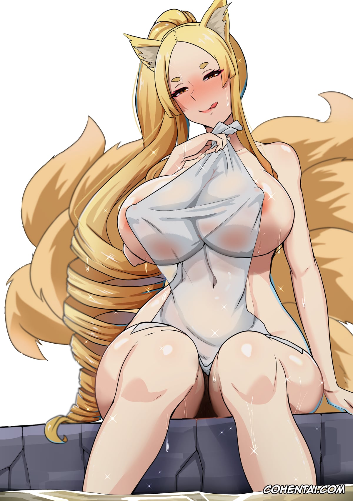 Highschool DxD hentai, Issei Hyoudou hentai, Rias Gremory hentai, Yasaka hentai, B-Trayal 47 Yasaka (High School DxD), pagina 3
