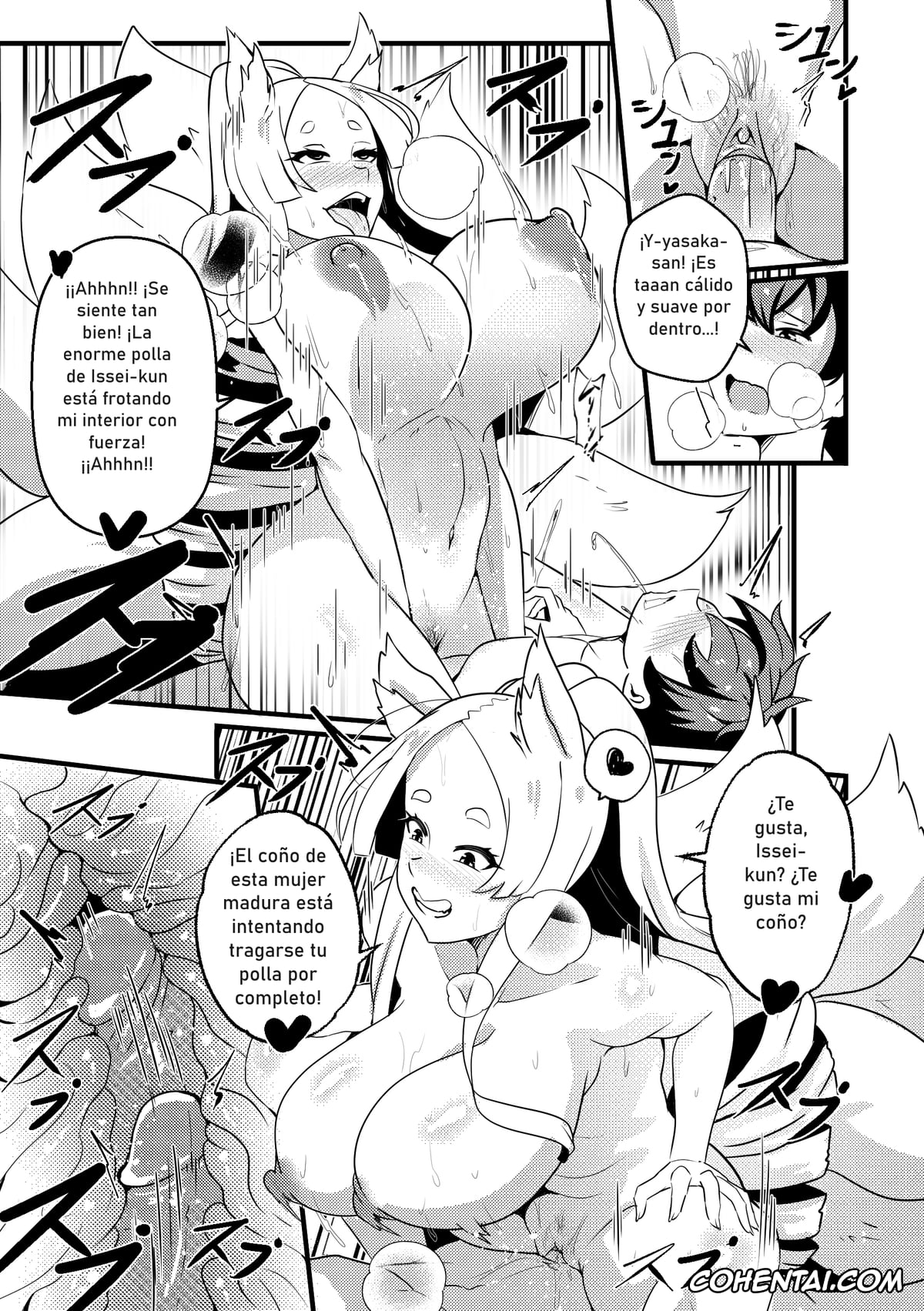 Highschool DxD porno, Issei Hyoudou porno, Rias Gremory porno, Yasaka porno, B-Trayal 47 Yasaka (High School DxD), pagina 11