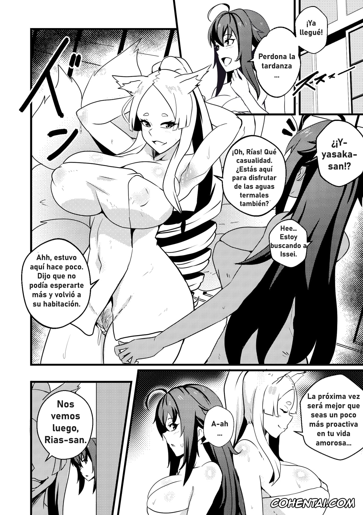Highschool DxD hentai, Issei Hyoudou hentai, Rias Gremory hentai, Yasaka hentai, B-Trayal 47 Yasaka (High School DxD), pagina 18