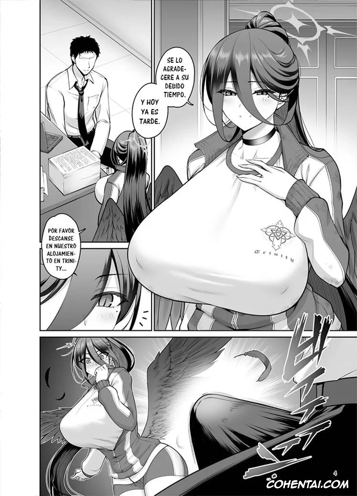 Blue Archive hentai, Hanako Urawa hentai, Hasumi Hanekawa hentai, Sensei hentai, Chichi no Ongaeshi (Blue Archive), pagina 3