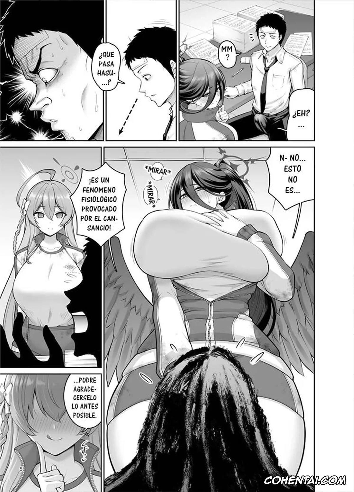 Blue Archive xxx, Hanako Urawa xxx, Hasumi Hanekawa xxx, Sensei xxx, Chichi no Ongaeshi (Blue Archive), pagina 4
