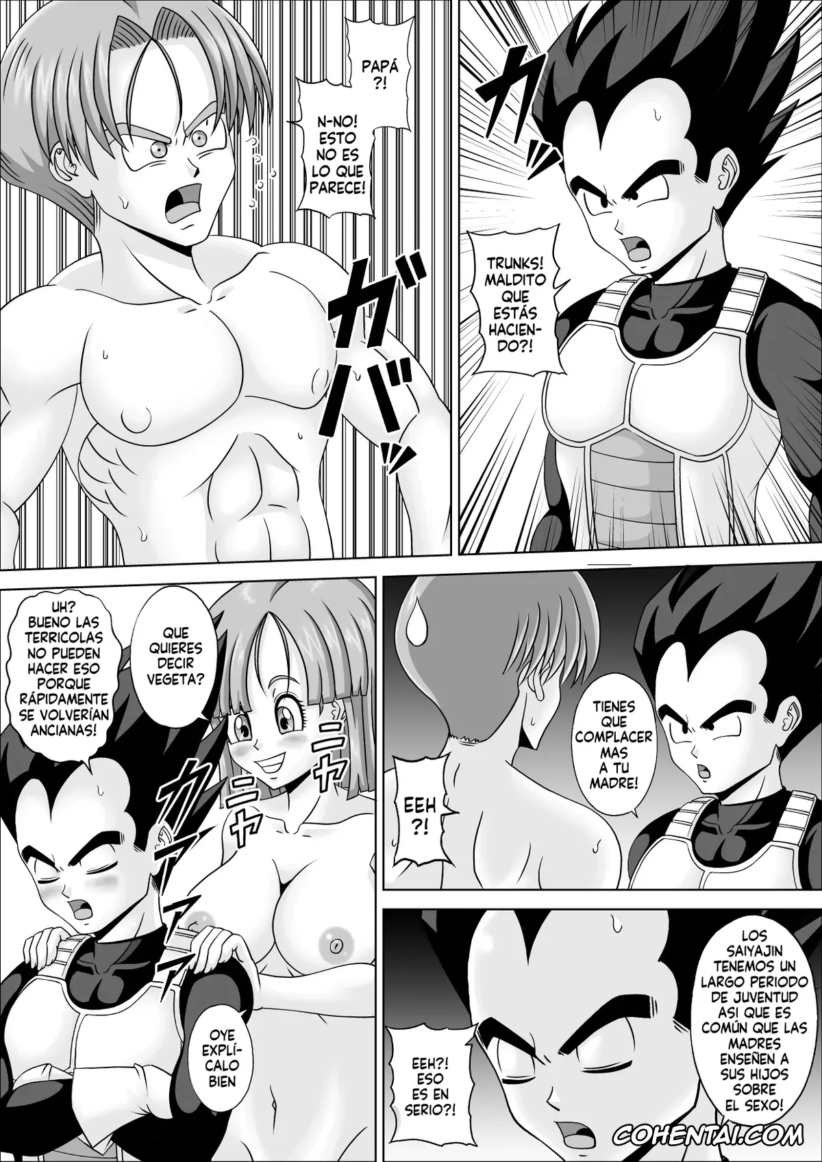 Dragon Ball Z xxx, Bulma Briefs xxx, Trunks Briefs xxx, Vegeta xxx, Fudeoroshi wa Kako no Mama (Dragon Ball Z), pagina 28