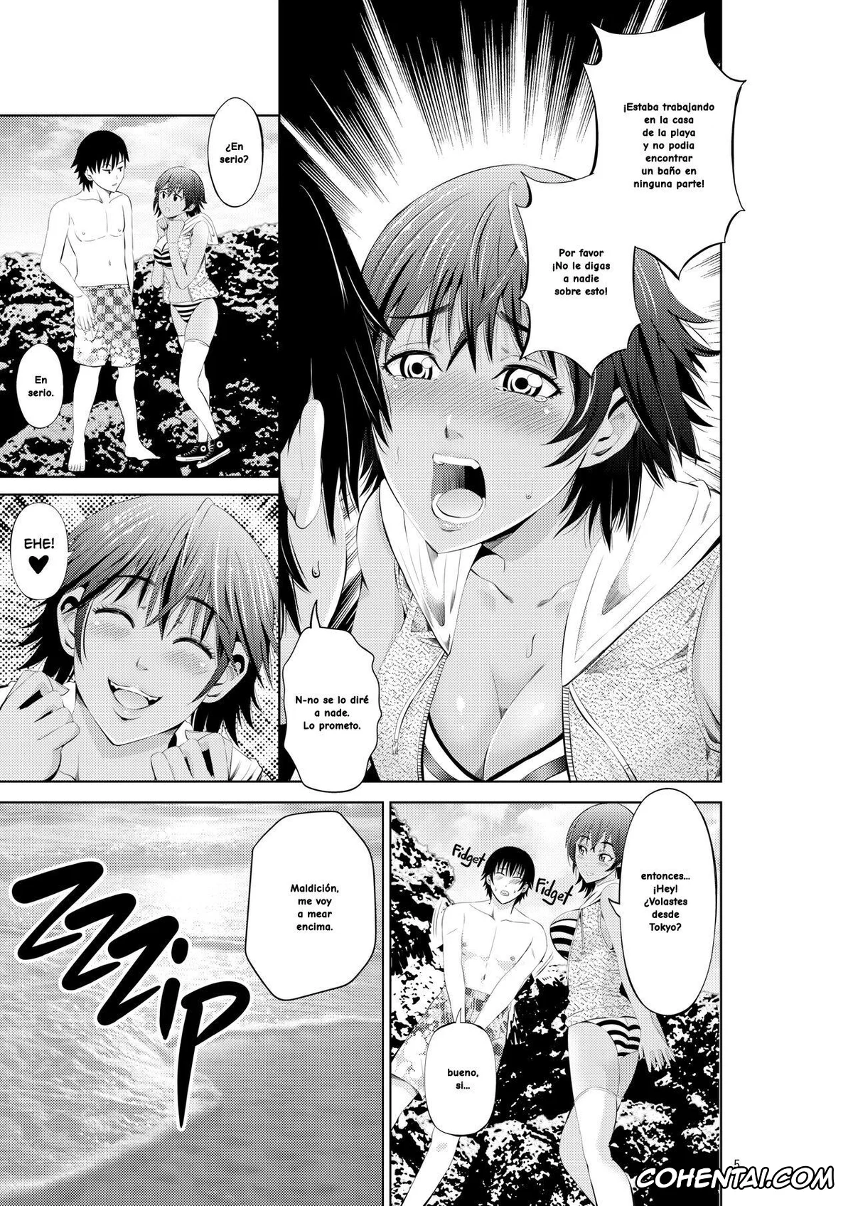 Original hentai, Tokonatsu Resort Nangoku Musume to NTR Sex | My Summer Paradise: Fucking a Beach Girl Behind My Girlfriend’s Back, pagina 6