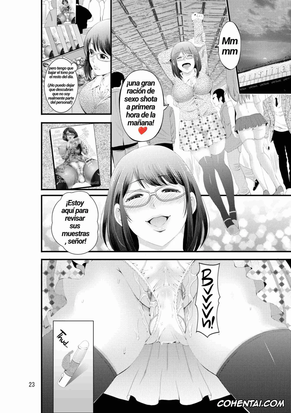 Original hentai, ManCli Manko to Cli o Ijirareru no ga Daisuki na Fujoshi nano de Doujin Event no Nikubenki ni Natte mita, pagina 24