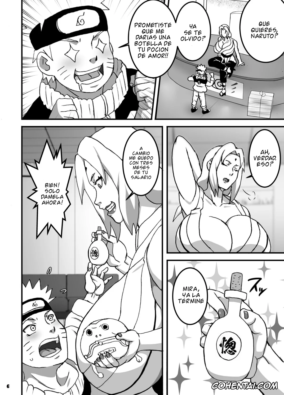 NARUTO hentai, Naruto Uzumaki hentai, Tsunade hentai, ToroTsuna Hokage Horegusuri no Nan no Maki (Naruto), pagina 6