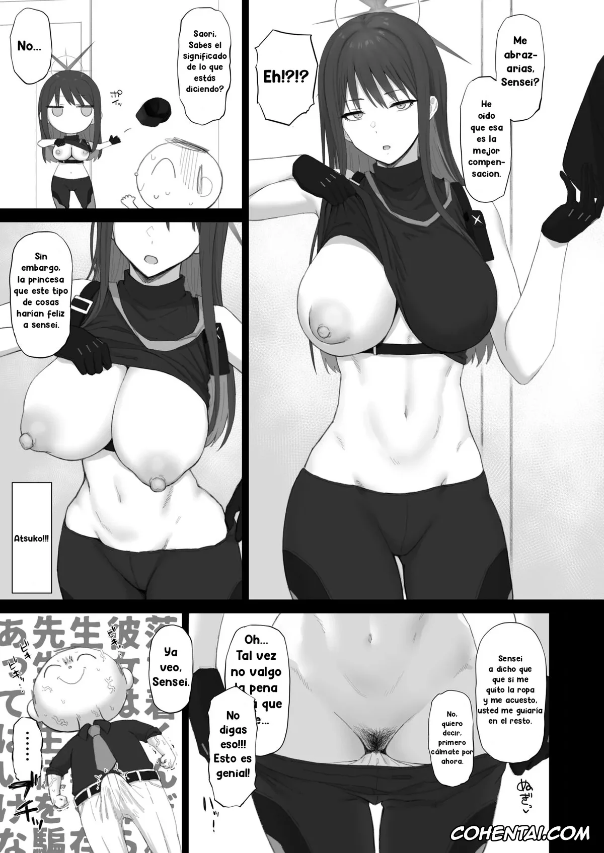 Blue Archive hentai, Saori Joumae hentai, Sensei hentai, Muchi ni Shokuzai Kyouiku ni Nikuyoku (Blue Archive), pagina 6