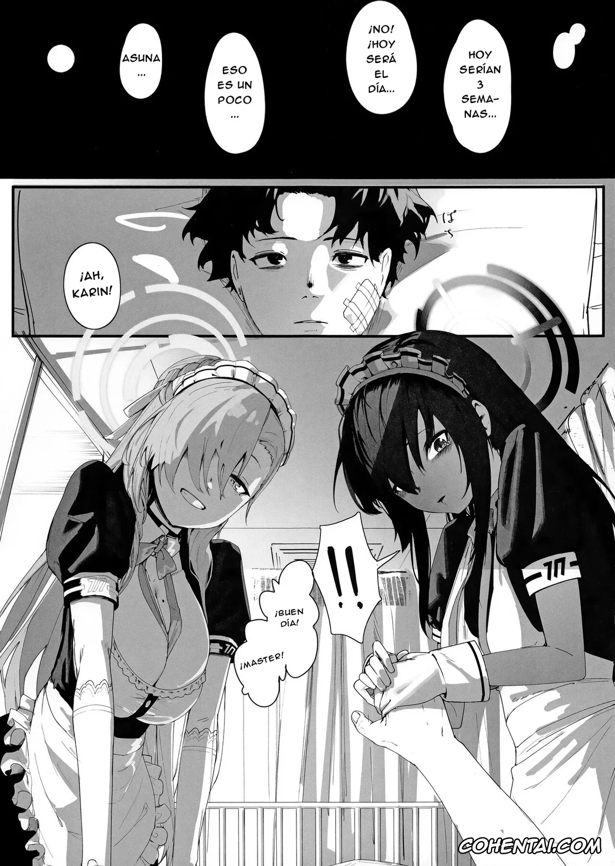 Blue Archive hentai, Asuna Ichinose hentai, Karin Kakudate hentai, Sensei hentai, «Oyome-san» nii Shite Kure! (Blue Archive), pagina 3