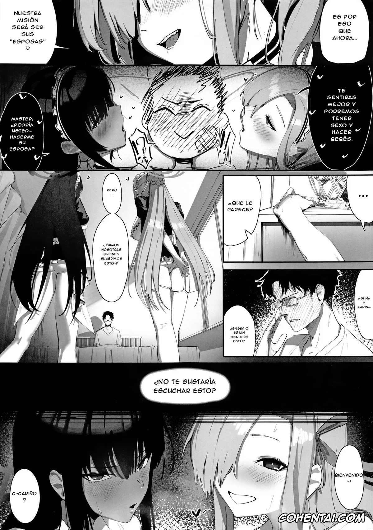 Blue Archive hentai, Asuna Ichinose hentai, Karin Kakudate hentai, Sensei hentai, «Oyome-san» nii Shite Kure! (Blue Archive), pagina 6