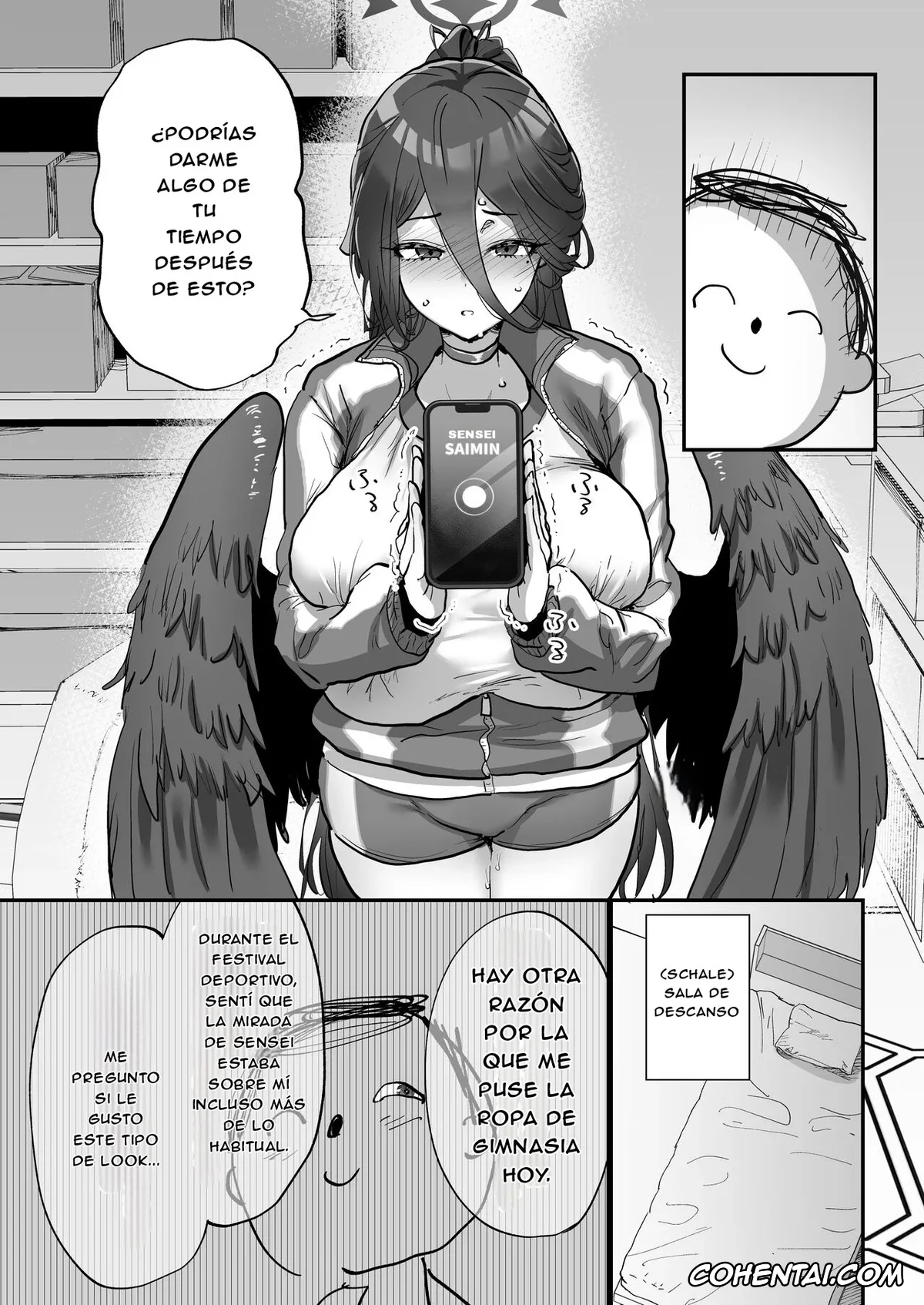 Blue Archive hentai, Hasumi Hanekawa hentai, Sensei hentai, Sensei Saimin Smapho (Blue Archive), pagina 6
