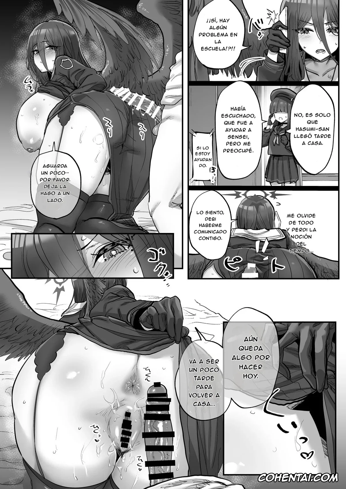 Blue Archive hentai, Hasumi Hanekawa hentai, Sensei hentai, Sensei Saimin Smapho (Blue Archive), pagina 18
