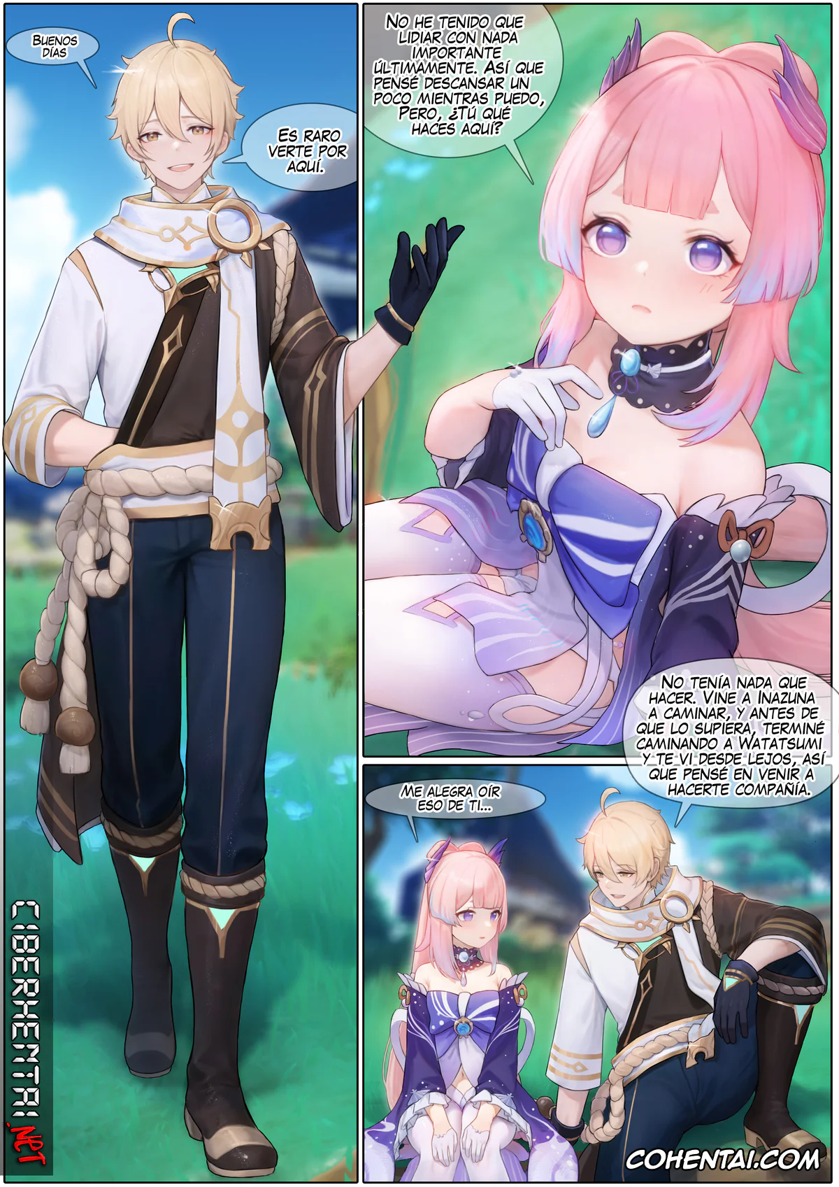 Genshin Impact hentai, Aether hentai, Kokomi Sangonomiya hentai, Flustered Kokomi (Genshin Impact), pagina 3