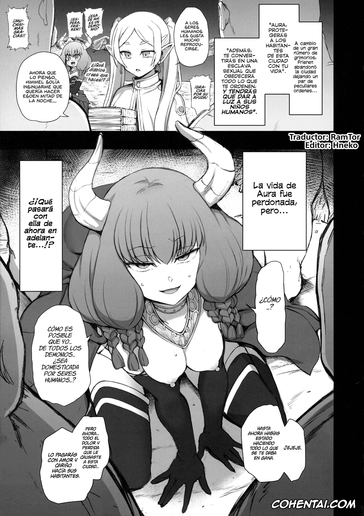 Sousou No Frieren | Frieren Beyond Journeys End hentai, Dantoudai No Aura | Aura The Guillotine hentai, Dakuon 6 (Sousou no Frieren), pagina 3